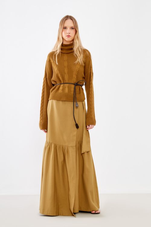 Saia Amarração Casual - Verde Olive