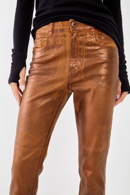 Calça Sarja Foil - Caramelo