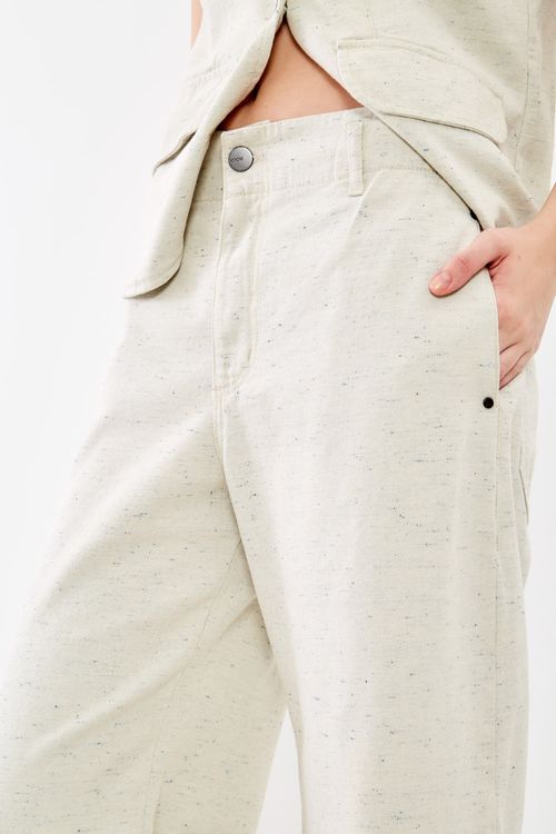 Calça Sarja Wide Eco - Cru