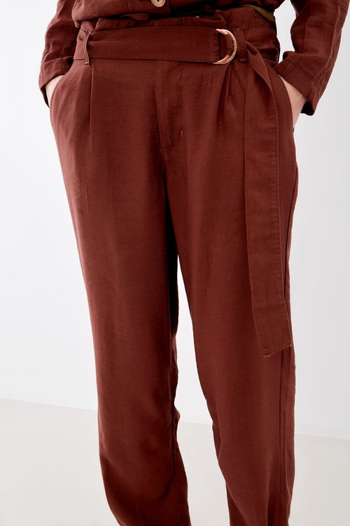 Calça Casual Cargo - Marrom Mocha