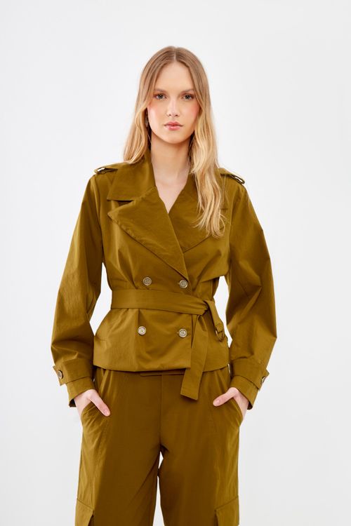 Casaco Alfaiataria Botões - Verde Flore