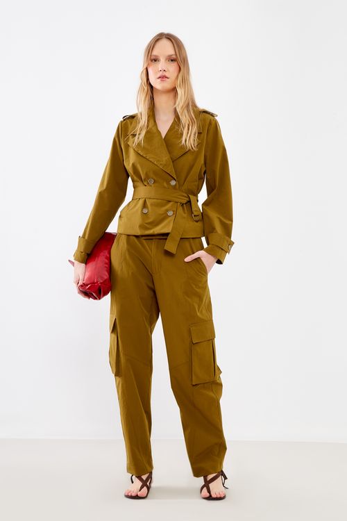 Casaco Alfaiataria Botões - Verde Flore