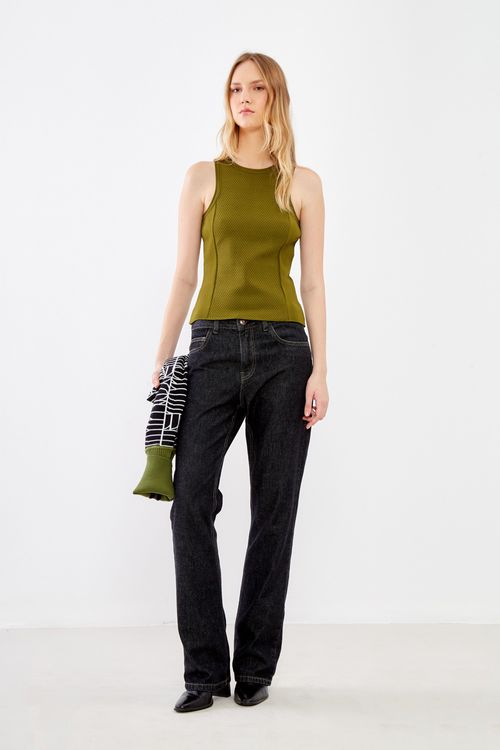 Regata Tricot Textura - Verde Moss