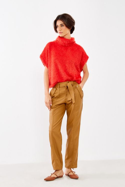 Blusa Malha Textura - Vermelho Candy