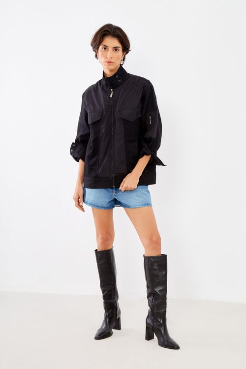 Jaqueta Sarja Techno - Preto