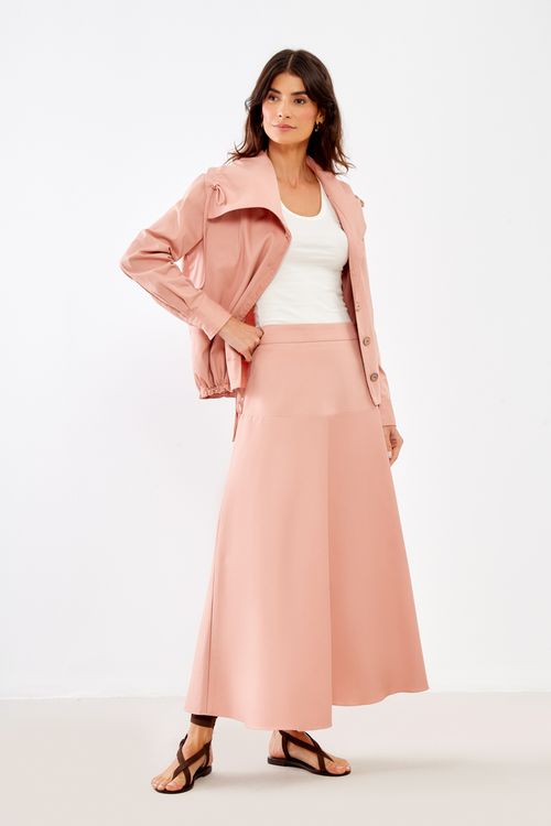 Saia Alfaiataria Cótton - Rosa Manha