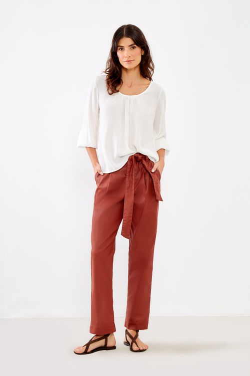 Blusa Detalhe Punho Casual - Marfim