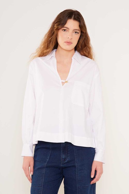 Blusa Gola Com Punho - Branco