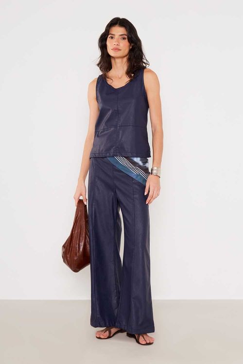 Blusa P.u Alças - Azul Marinho