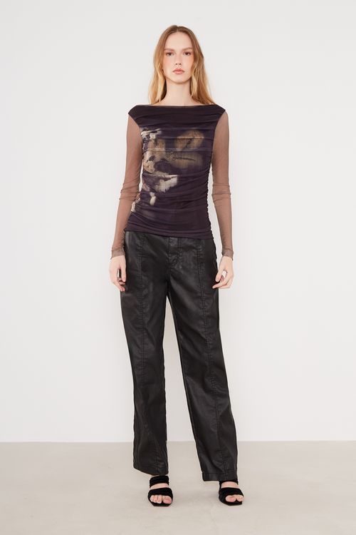 Blusa Tule Luna - Preto