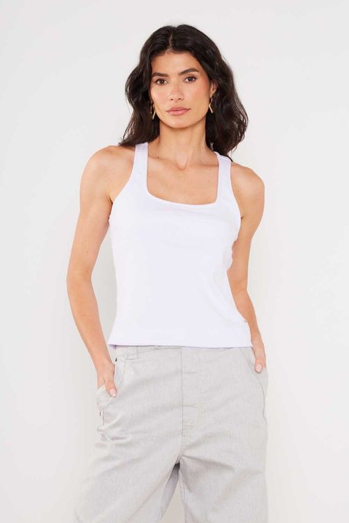 Regata Malha Basic - Branco