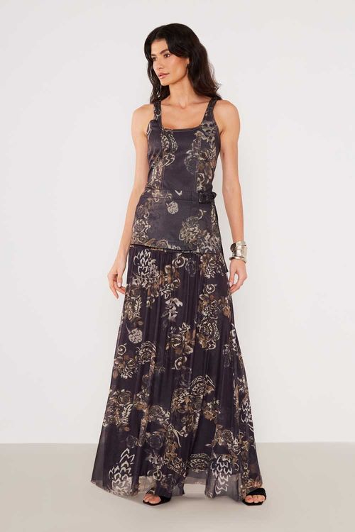 Top Sarja Estampa Camélia - Est Camelia
