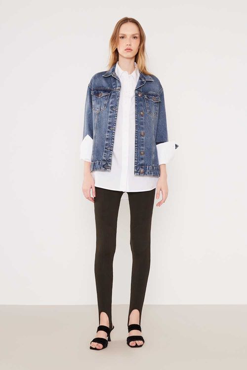 Jaqueta Jeans Cinturada - Jeans