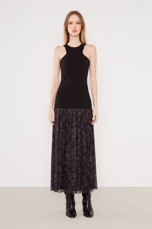 Vestido Tule Mix Estampa Petúnia - Est Petunia Mini