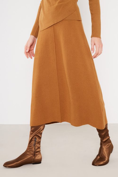 Saia Tricot Reta - Curcuma