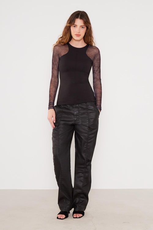 Blusa Malha Tule Estampa Petúnia - Est Petunia Mini