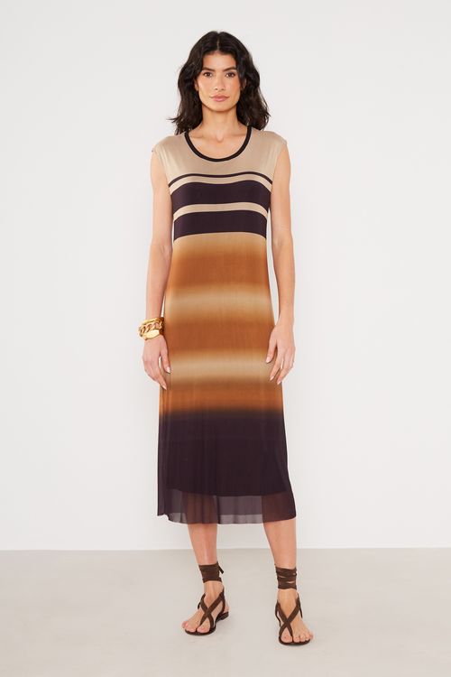 Vestido Tule Estampa New Raya - Est New Raya