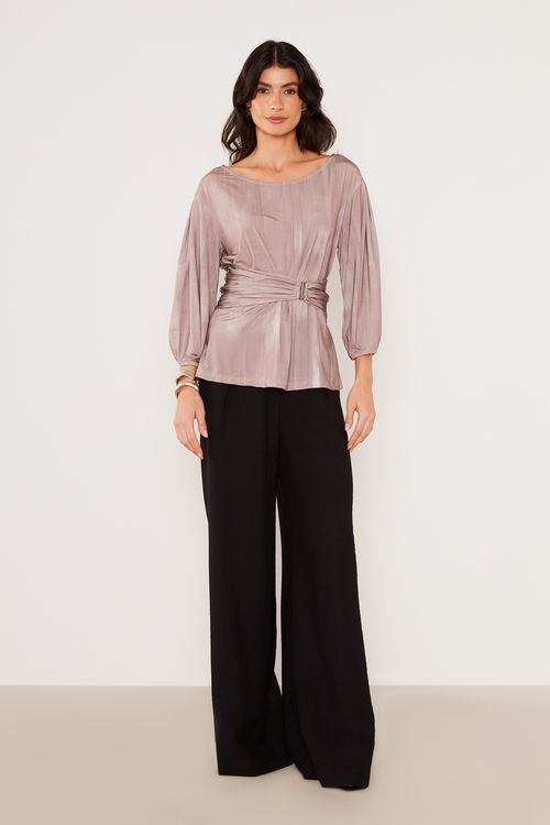 Blusa Malha Estampa Tex - Est Tex