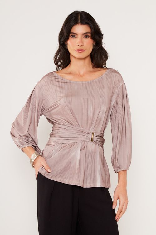 Blusa Malha Estampa Tex - Est Tex