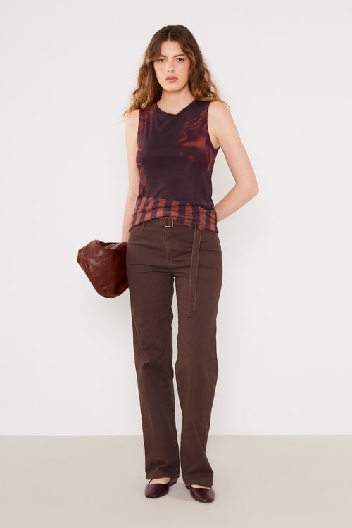 Blusa Tule Silk Moka - Preto