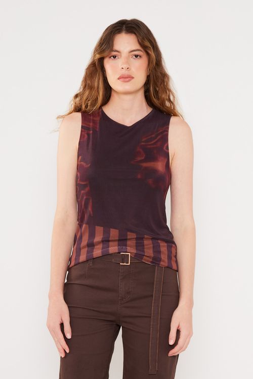 Blusa Tule Silk Moka - Preto