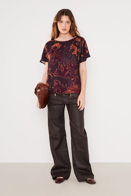 Blusa Manga Estampa Moka - Est Moka