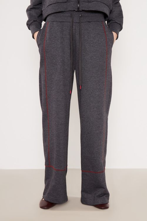 Calça Malha Detalhe Alada Black - Mescla