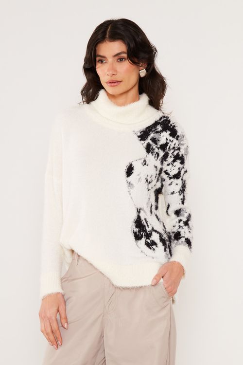 Pull Tricot Jacquard - Off White