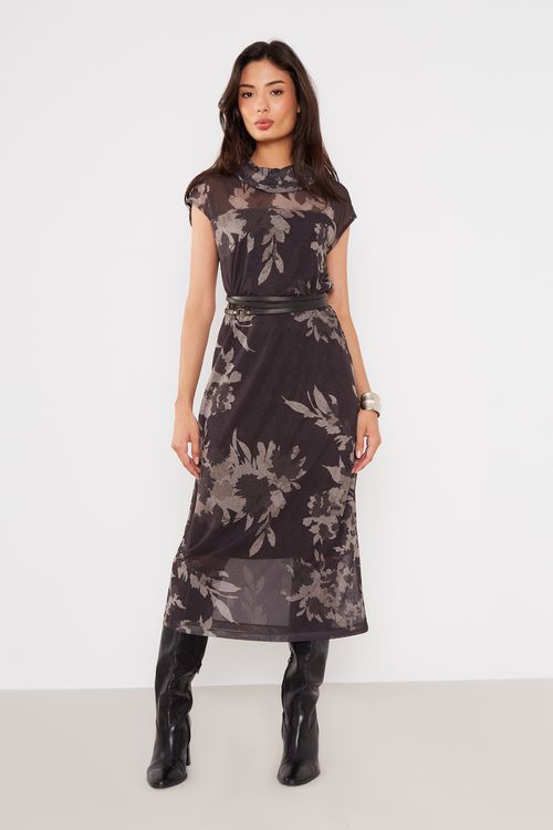 Vestido Tule Estampa Evy - Est Evy