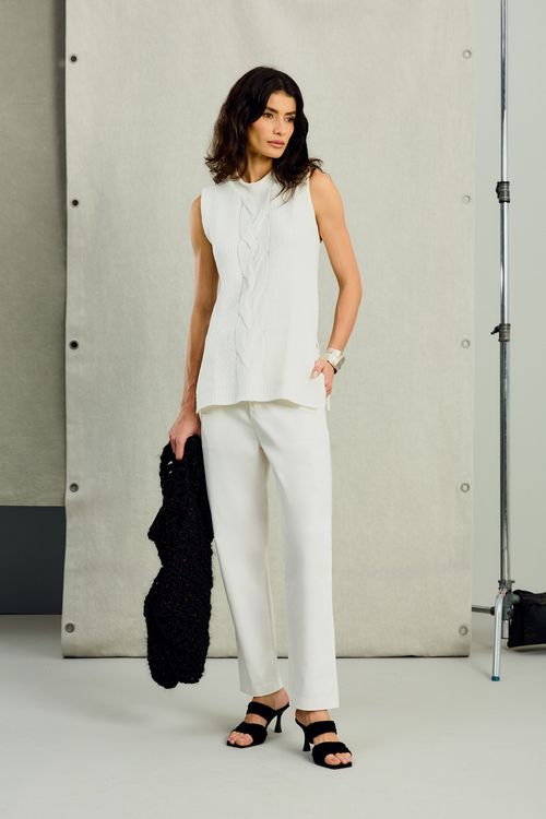 Calça Sarja Bolso Faca - Off White