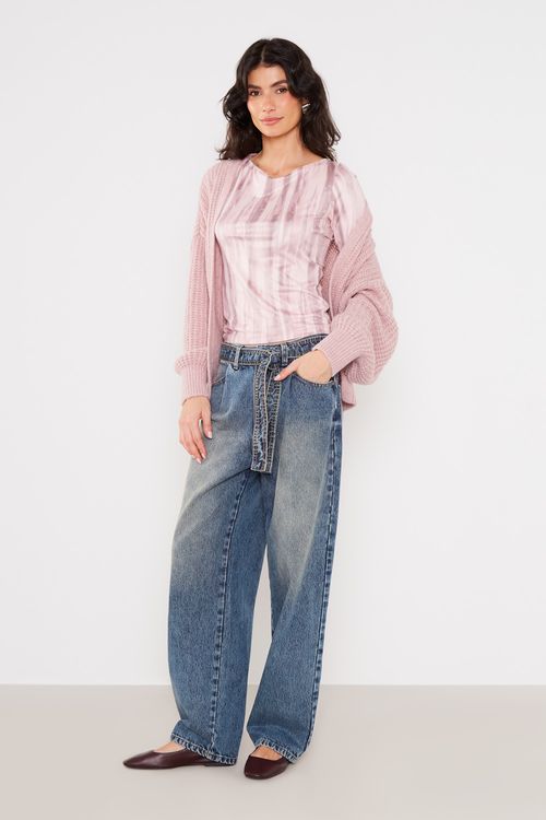 Blusa Malha Estampa Viena Listra - Est Viena Listra