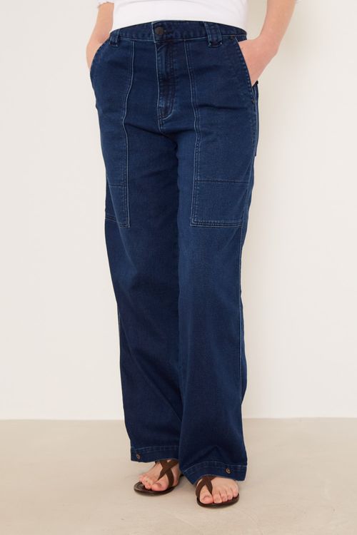 Calça Jeans Baggy Moletom - Jeans