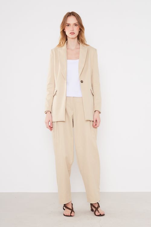 Blazer Alfaiataria Básico - Bege Areia