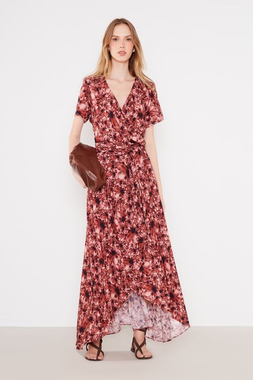 Vestido Midi Estampa Viena Manga - Est Viena