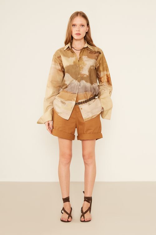 Camisa Estampa Abstrato Rocha - Est Abstrato Rocha