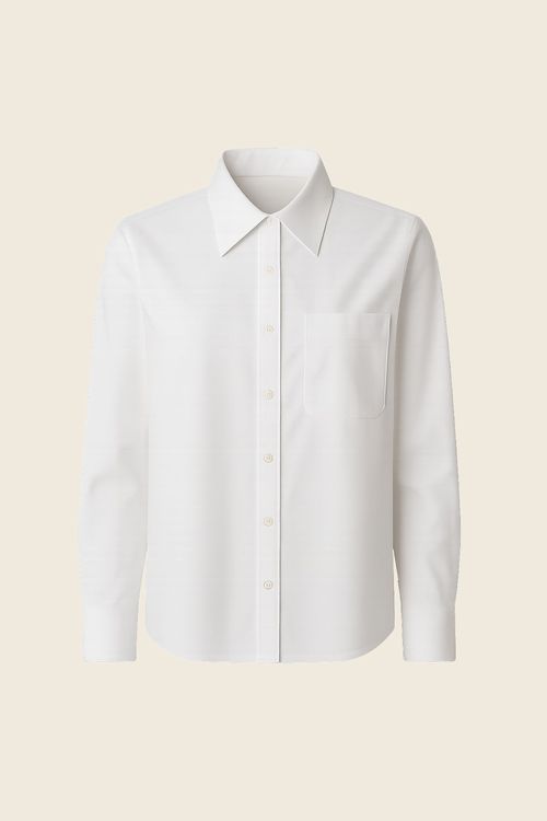 Camisa Casual Acetinada - Off White