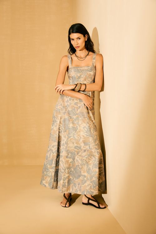 Vestido Sarja Estampa Beta - Est Beta