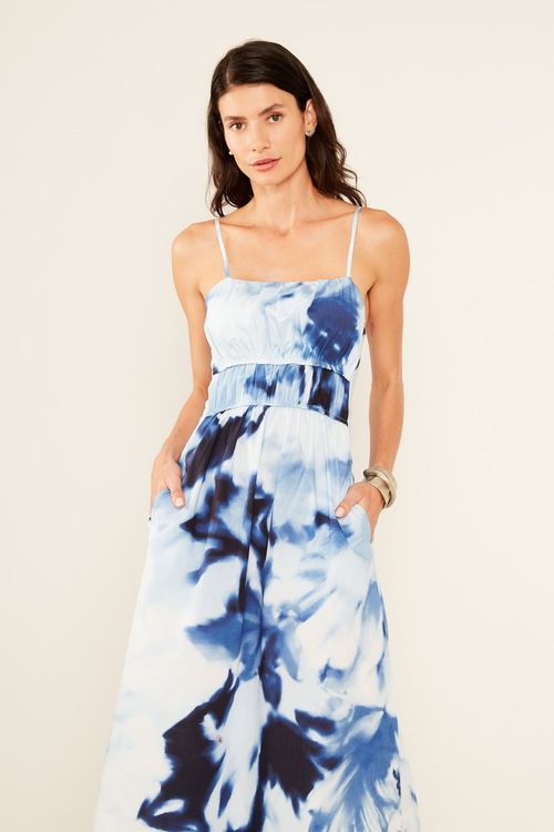 Vestido Midi Estampa Lazur - Est Lazur