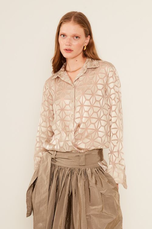 Camisa Devore Chino - Bege Areia