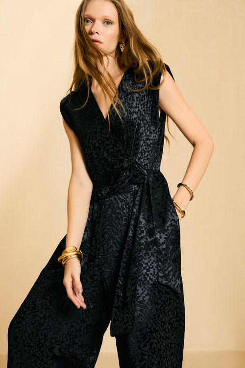 Macacão Jacquard Play - Preto