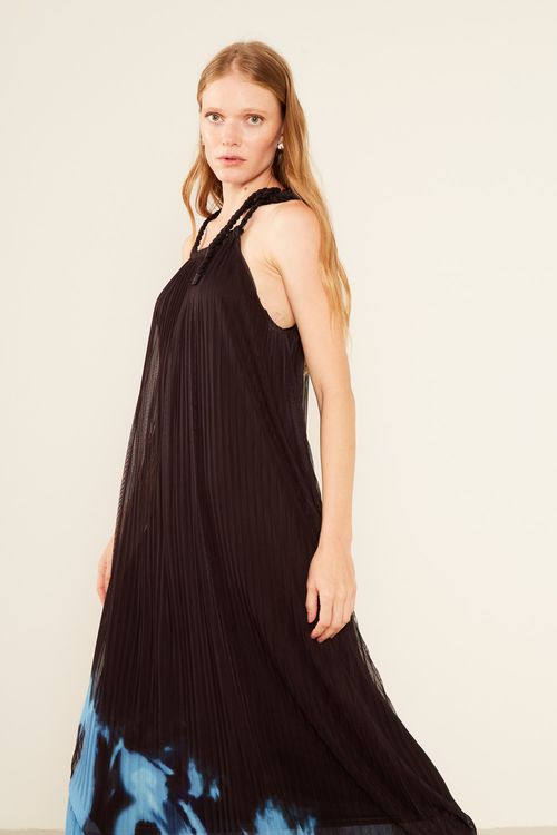 Vestido Tule Estampa Lazur - Est Lazur