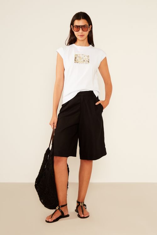 T-Shirt Malha Silk Beta - Branco