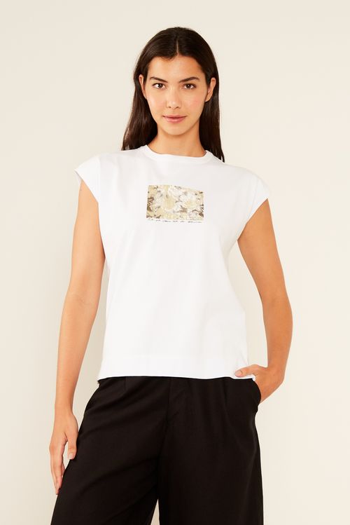 T-Shirt Malha Silk Beta - Branco