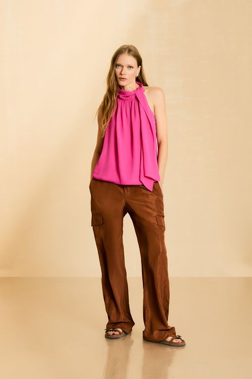 Calça Techno Alfaiataria - Marrom Capuccino