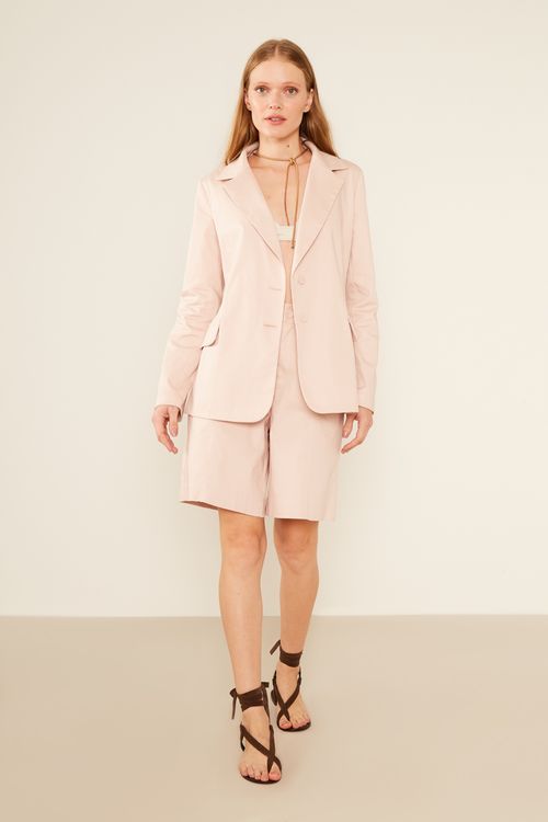 Blazer Alfaiataria Algodão - Rosa Sublime
