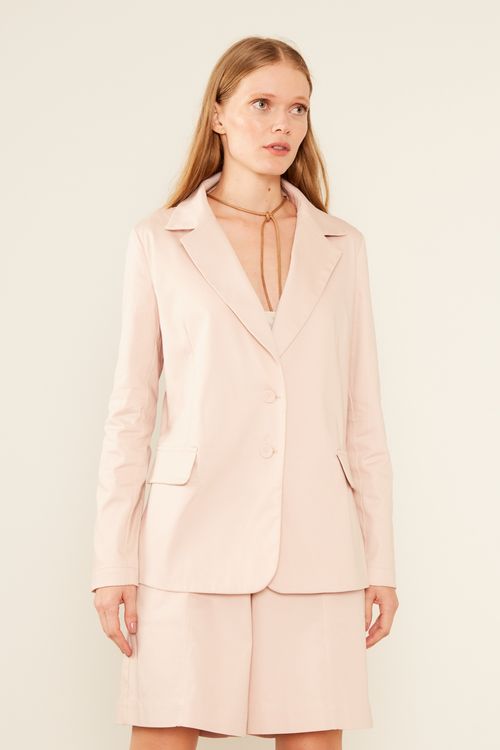Blazer Alfaiataria Algodão - Rosa Sublime