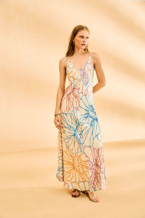 Vestido Alça Estampa Déia - Est Deia