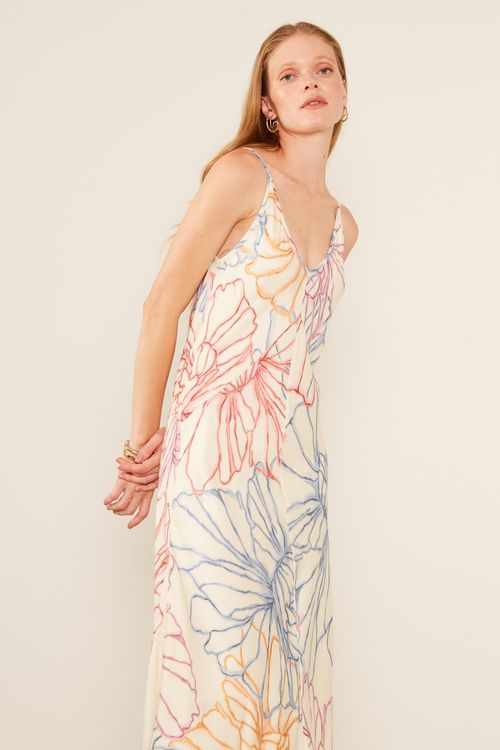 Vestido Alça Estampa Déia - Est Deia