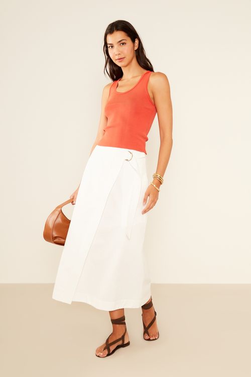 Saia Casual Transpassada - Off White