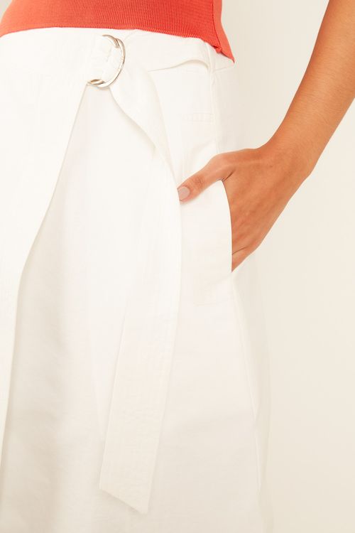 Saia Casual Transpassada - Off White